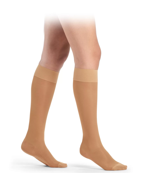 Γυναικείες  Κάλτσες Πρόληψης Φλεβίτιδας Κάτω Γόνατος Sigvaris Delilah 140 D 12-18 mmHg Caramel