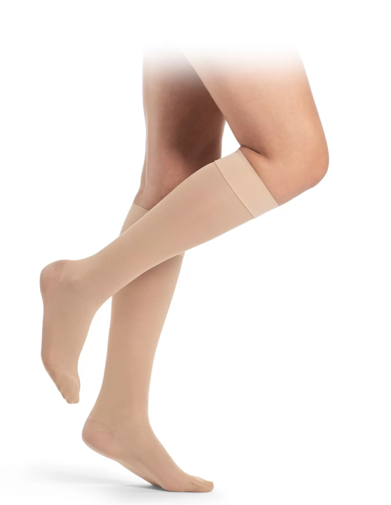 Γυναικείες Κάλτσες Πρόληψης Φλεβίτιδας Κάτω Γόνατος Sigvaris Delilah 140 D 12-18 mmHg Beige