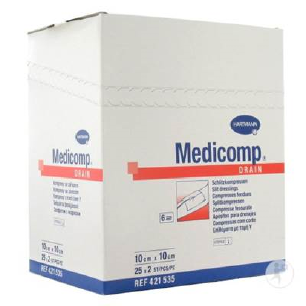 Επιθέματα με τομή σε σχήμα Υ Τραχειοστομιας Medicomp® Drain Hartmann