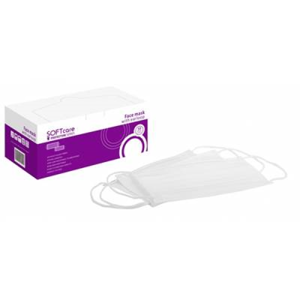 Μάσκες προστασίας με λάστιχο Soft Care 50 Τεμαχίων