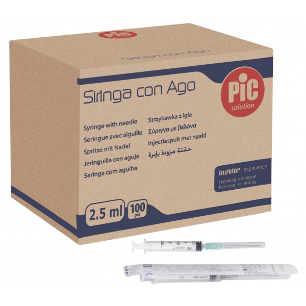 Συριγγα αποστειρωμενη Pic 1ml με βελονα 26G Χ 1/2 Turbecolin