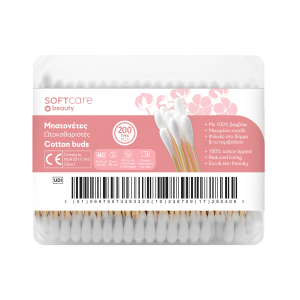 Μπατονετες - Ωτοκαθαριστες Soft Care ξυλινοι 200 τμχ Μπατονετες - Ωτοκαθαριστες Soft Care ξυλινοι 200 τμχ