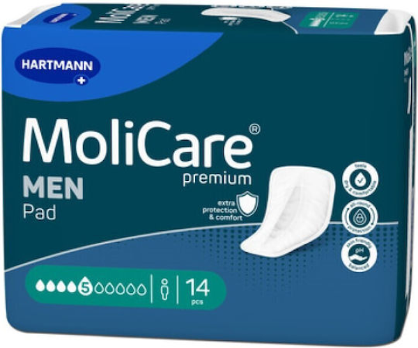 Σερβιετα Ακρατειας Ανδρικη MoliCare® Premium MEN PADS 5 σταγονες 14Tεμ. Hartmann
