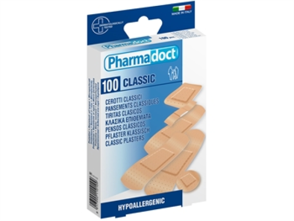 Επιθεματα Κλασικα αυτοκολλητα 6 μεγεθη Pharmadoct Plasters 100Τεμ. 25302