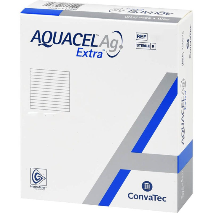 Επιθεμα Υδροινωδες με Αργυρο Aquacel Extra AG 10cm X 10cm Convatec 420676 1Τεμ.
