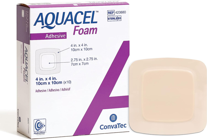 Επιθεμα Αφρωδες Κολλητικο Aquacel Foam 10 x 10cm Convatec 420680 1Τεμ.
