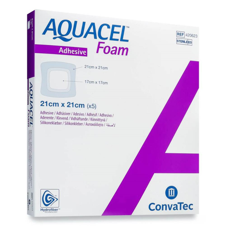 Επιθεμα Αφρωδες Κολλητικο Aquacel Foam 21 x 21.5cm Convatec 420623 1Τεμ
