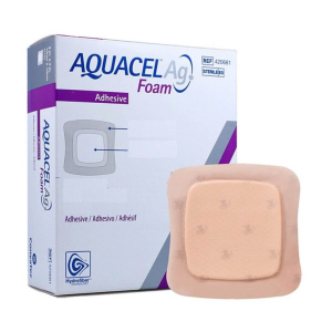 Επιθεμα Αφρωδες Κολλητικο με Αργυρο Aquacel Foam Ag 12,5 x 12,5 cm Convatec 420627 1 Τεμ