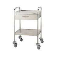 Τρολει νοσηλειας inox με 1 ραφι και συρταρι 40 x 60 x 80cm D 30