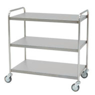 Τρολει Εργαλειοδοσιας Inox με 3 λεια Ραφια 95 x 55 x 95cm Inmoclinc 10226