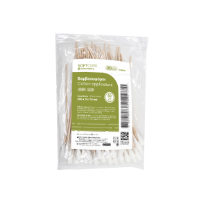 Βαμβακοφοροι Στυλεοι Ξυλινοι 20cm - Jumbo Soft Care 50Τεμ
