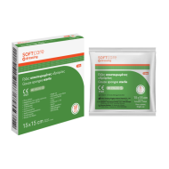 Γαζα αποστειρωμενη Soft Care 15 Χ 15cm ( 5 x 5cm) 12 ply 10τεμ