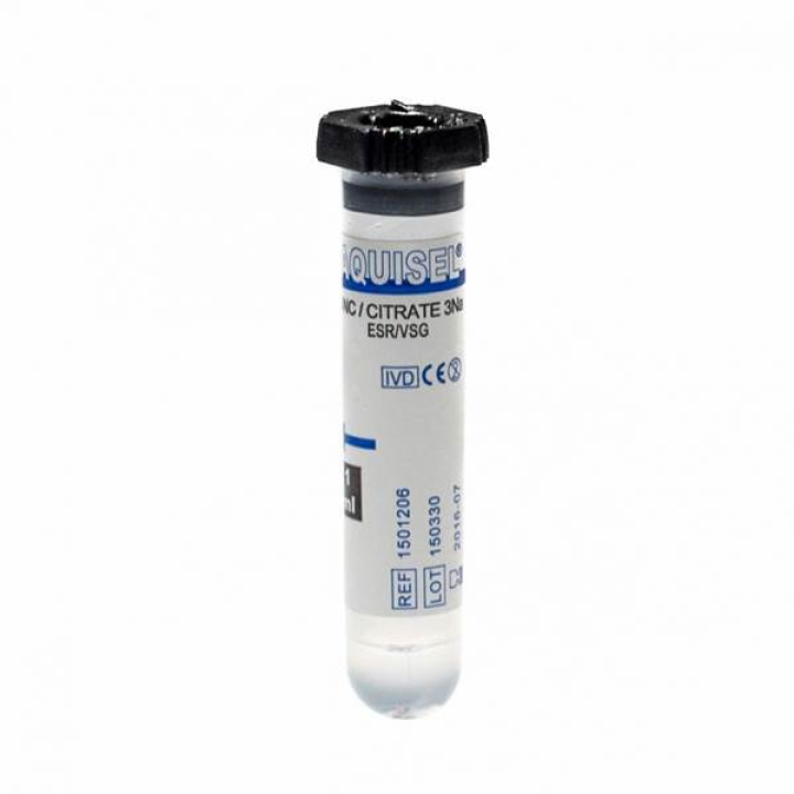 Σωληναρια πλαστικα Tapval ΤΚΕ με 3Na Citrate (3,8%) διαστασεων 55 Χ 12mm για 1ml αιμα με μαυρο πωμα ευκολης διατρησης 100τμχ