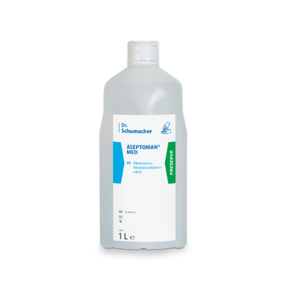 Αντισηπτικο Υγρο Χεριων Aseptoman Med 1000ml