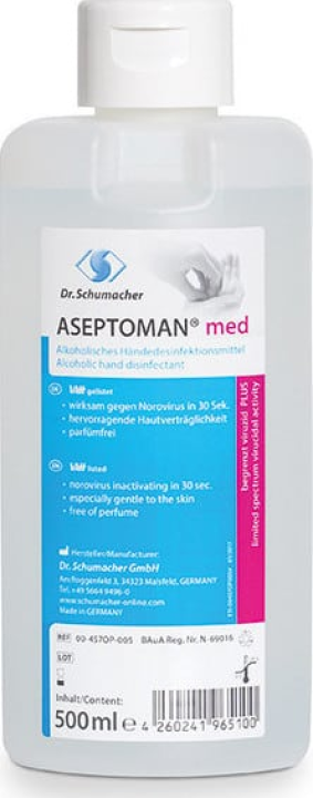 Αντισηπτικό χεριών Aseptoman Med σε υγρή μορφή