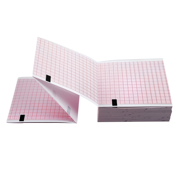 Χαρτι καρδιογραφου Mediana YSM255 σε πακετο 80mm x 80mm x 250 φυλλα Κοκκινο