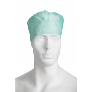 Σκουφακια non woven δετα πρασινα Soft 100Τεμ.