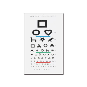 Χαρτης Οπτομετριας Ewing illiterate 6m 28 x 56cm Gima 31310