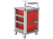 Τρολει Επειγοντων 5 Συρταρια 634 x 605 x h 975 mm Compact Kart Bieffe Κοκκινο