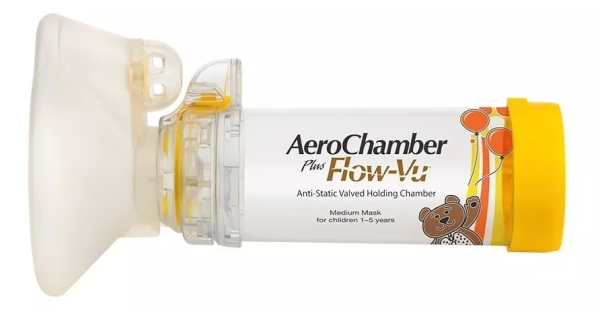 Aerochamber plus παιδικο με μασκα κιτρινο (1-5 ετών) adult small Trudell