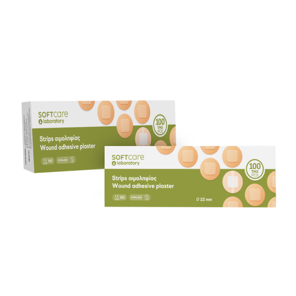 Στριπ Αιμοληψιας Soft Care στρογγυλo 22mm 100Τεμ.