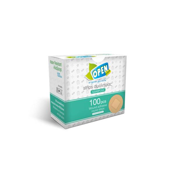 Στριπ Αιμοληψιας στρογγυλα Open Care 25mm 100τεμ