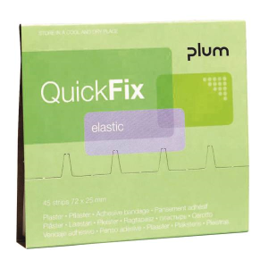 Ελαστικα Επιθεματα τραυματων QuickFix 72 x 25 mm 45τεμ Plum 5512