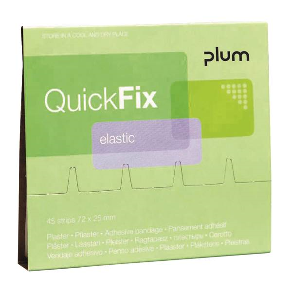 Ελαστικα Επιθεματα τραυματων QuickFix 72 x 25 mm 45τεμ Plum 5512