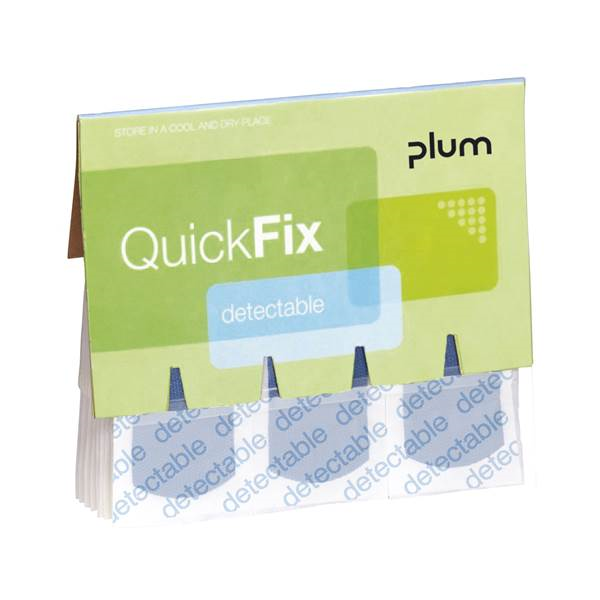 Επιθεματα Τραυματων Εστιατοριου Μπλε QuickFix 72 x 25 mm 45τεμ Plum 5513