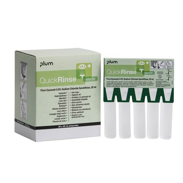 Αμπουλες Πλυσης Τραυματων & Οφθαλμων QuickRinse 20ml 0.9% 5τεμ Plum 5160