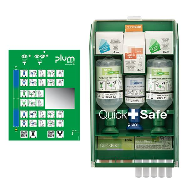 Σταθμος Α' Βοηθειων Πλυσης Οφθαλμων QuickSafe Complete 430 x 253 x 92 mm Plum 5174