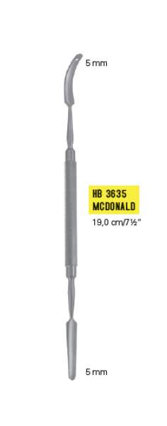Αποκολλητηρας Οστων MC Donald Διπλης Κεφαλης 5/5 5mm 19cm 7 1/2 Αποκολλητηρας Οστων MC Donald Διπλης Κεφαλης 5/5 5mm 19cm 7 1/2