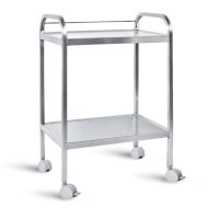 Τρολει νοσηλειας inox με 1 ραφι 40 Χ 60 Χ 80cm D 38
