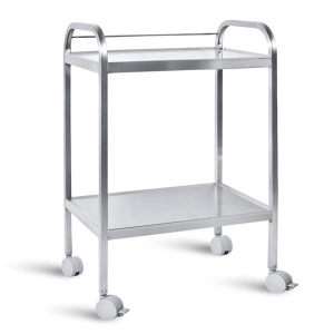 Τρολει νοσηλειας inox με 1 ραφι 40 Χ 60 Χ 80cm D 38