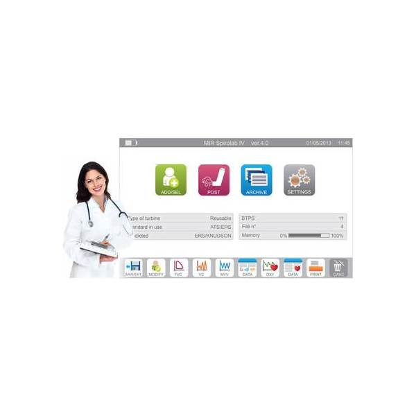 Σπιρομετρο Spirolab με Τουρμπινα πολλαπλων χρησεων Mir 911080T