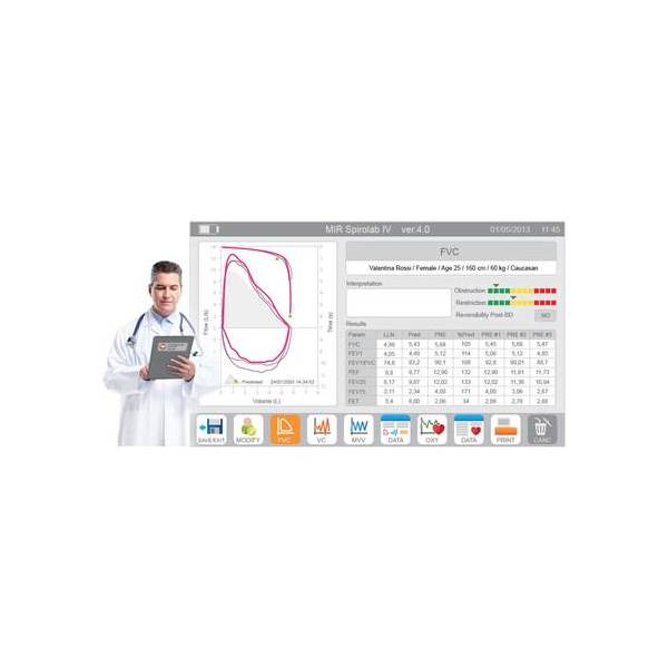 Σπιρομετρο Spirolab με Τουρμπινα πολλαπλων χρησεων Mir 911080T