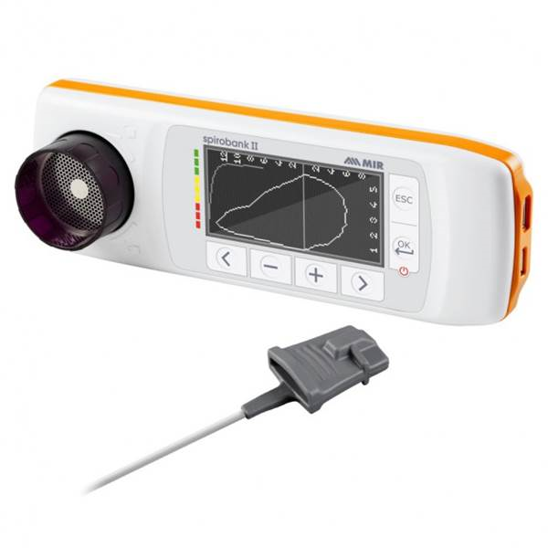 Σπιρομετρο Spirobank II Advanced Plus με Αισθητηρα Οξυμετριας +60 τουρμπινες μιας χρησης FlowMir Mir