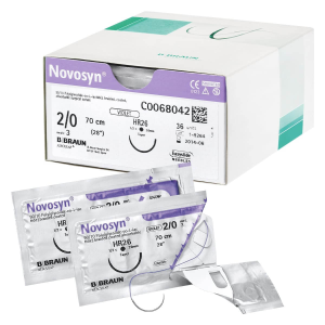 Ραμμα B-Braun Μεσης Απορροφησης Novosyn DS 12 6/0 μηκους 70mm βελονα 12 mm 3/8 Κυκλου κοπτουσα