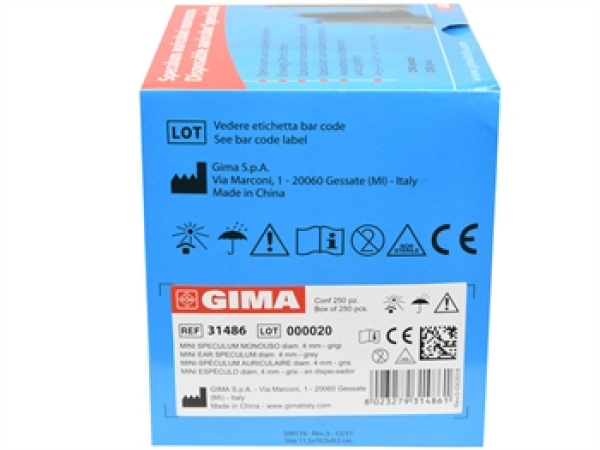 Χωνακια ωτοσκοπιου Gima μιας χρησης Ενηλικων 4 mm Dispenser 250Τεμ. Χωνακια ωτοσκοπιου Gima μιας χρησης Ενηλικων 4 mm Dispenser 250Τεμ.