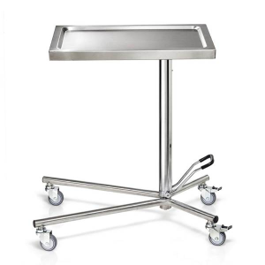 Τροχηλατο εργαλειοδοσιας-τυπου Mayo inox 40 x 60 x 90-120cm με υδραυλικη ανυψωση D-47-Χ
