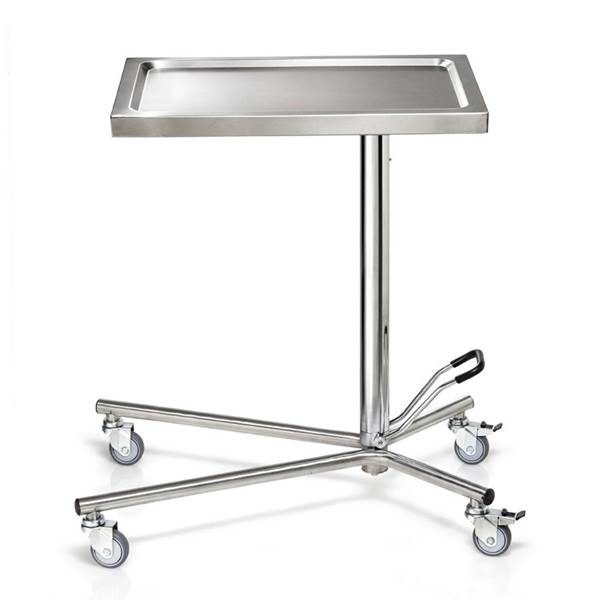 Τροχηλατο εργαλειοδοσιας-τυπου Mayo inox 40 x 60 x 90-120cm με υδραυλικη ανυψωση D-47-Χ