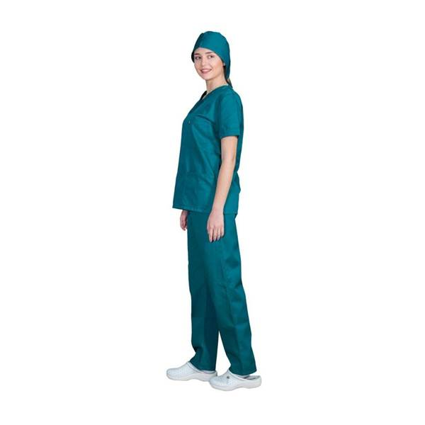 Σετ Ιατρικό Κοστούμι Unisex Classic ποπλίνα 200gr 65-35% ALEZI Σκούρο Πράσινο