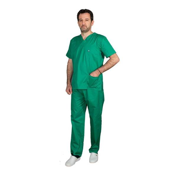 Σετ Ιατρικό Κοστούμι Unisex Classic ποπλίνα 160gr 65-35% ALEZI Πράσινο Ανοιχτό