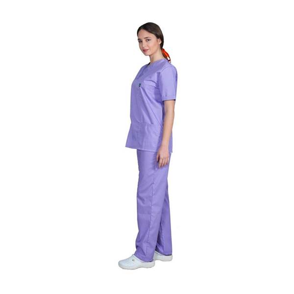 Σετ Ιατρικό Κοστούμι Unisex Classic ποπλίνα 160gr. 65-35% ALEZI Μωβ