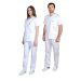 Σετ Ιατρικό Κοστούμι Unisex Classic ποπλίνα 200gr 65-35% ALEZI Λευκό