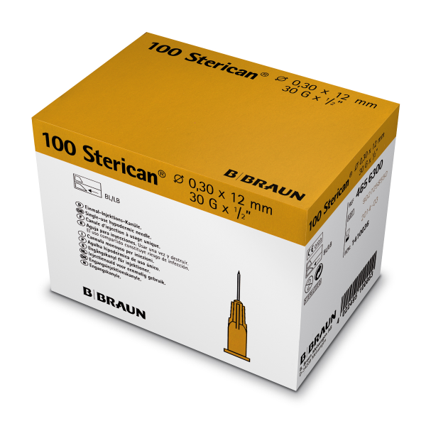 Βελονες Υποδερμικες Sterican G 30 x ½ 0.30 x 12mm 4656300 (Κιτρινο) B.Braun 100Τεμ. Βελονες Υποδερμικες Sterican G 30 x ½ 0.30 x 12mm 4656300 (Κιτρινο) B.Braun 100Τεμ.