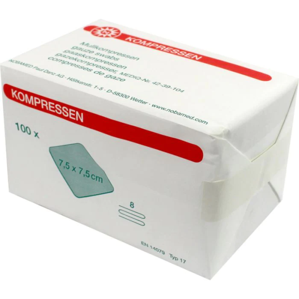 Γάζα μή αποστειρωμένη Mullkompesse 8ply 17 Κλωστών 100Τεμ. Noba