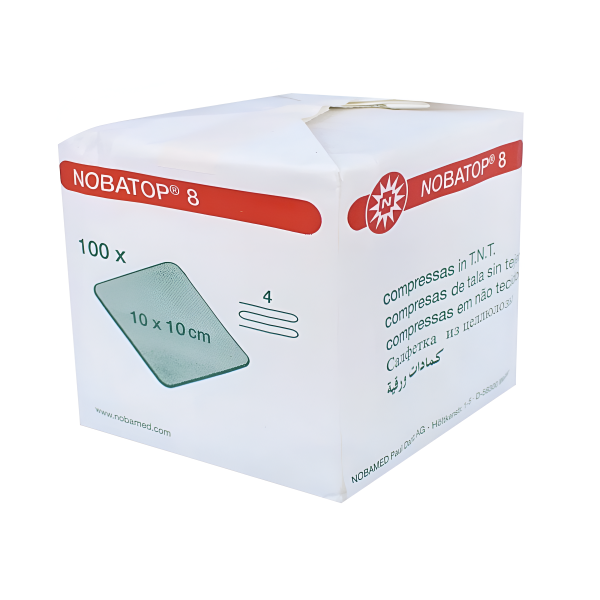 Γαζα μη αποστειρωμενη Non-Woven Nobatop 4ply 100Τεμ.