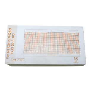 Χαρτι καρδιογραφου Nihon Kohden FQS 50-3-100 σε πακετο 50mm x 100mm x 300 φυλλα Κοκκινο