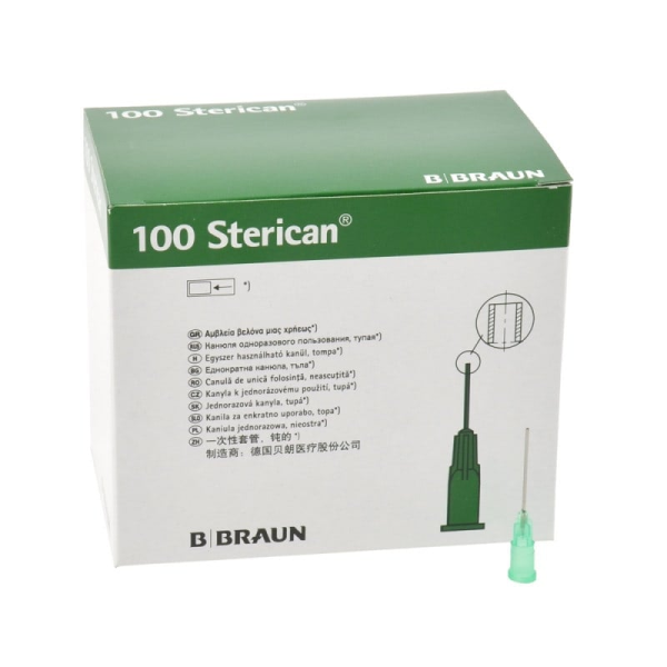 Βελονες Κανουλα Sterican 21 G x 7/8'' 0.8 x 22 mm (πρασινο) Blunt type 9180109 B.Braun 100Τεμ. Βελονες Κανουλα Sterican 21 G x 7/8'' 0.8 x 22 mm (πρασινο) Blunt type 9180109 B.Braun 100Τεμ.